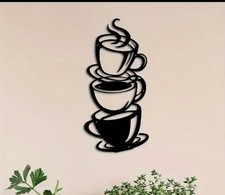 3pcs Coffee Cup Metal Wall Art