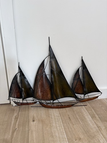 Metal sailboat wall - wall, art