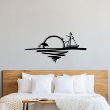 Sunrise Metal Wall Art Black