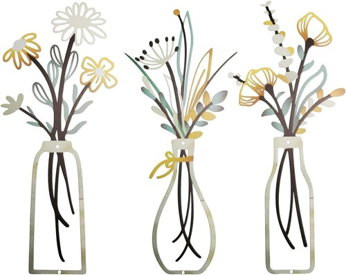 Metal flower wall arts - metal,