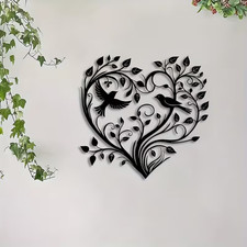 Black Metal Bird Wall Art Bird