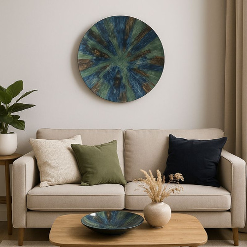 Large peacock enamel metal - large,