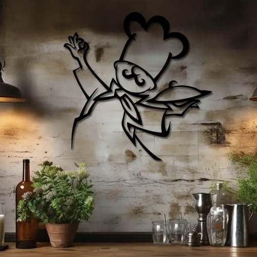 Modern chef metal wall - modern,