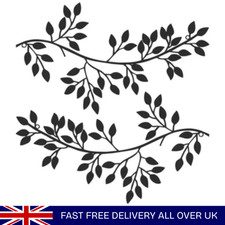 2Pcs Metal Wall Art Tree Leaf
