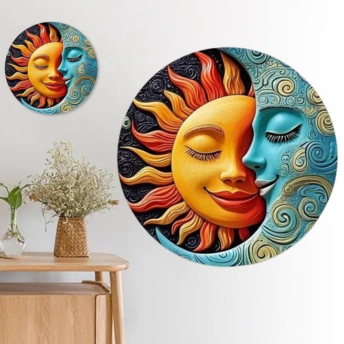 Sun moon metal - metal, wall