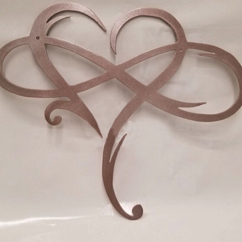 Metal infinity heart art - art, love