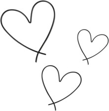 3 Pack Large Black Metal Wall