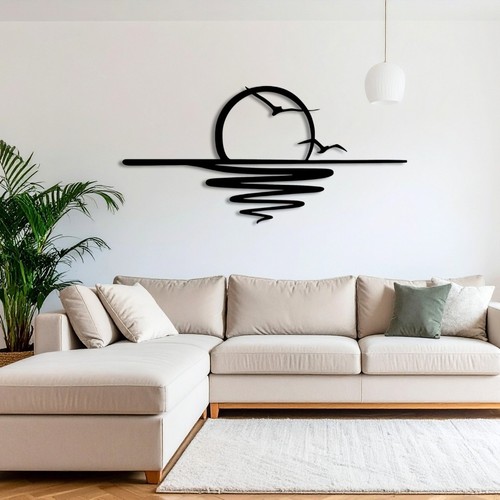 Sunset metal wall - metal, 120x58