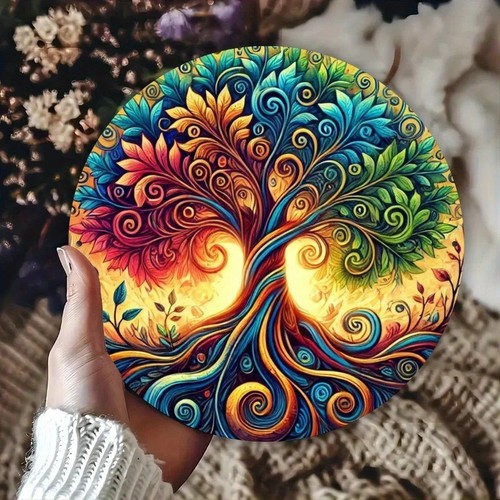 Tree life mandala metal - of,