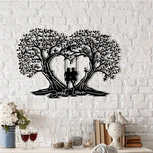 Love tree metal wall art - love,