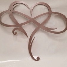 Metal Infinity Heart Art Love