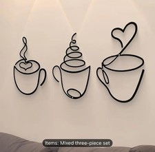 Coffee Cup Metal Wall Art