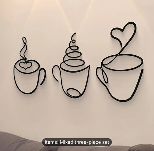 Coffee cup metal wall - coffee,