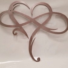 Metal Infinity Heart Art Love