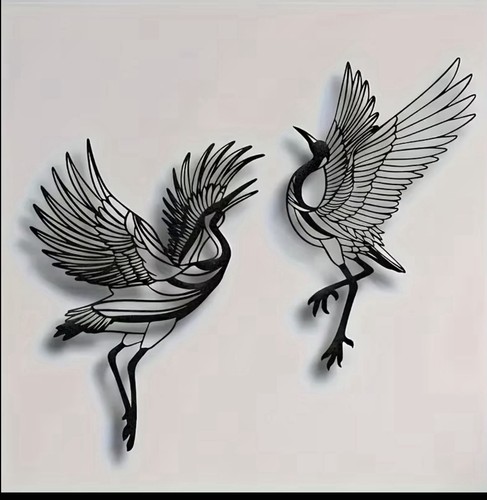 Pcs crane bird - crane, wall